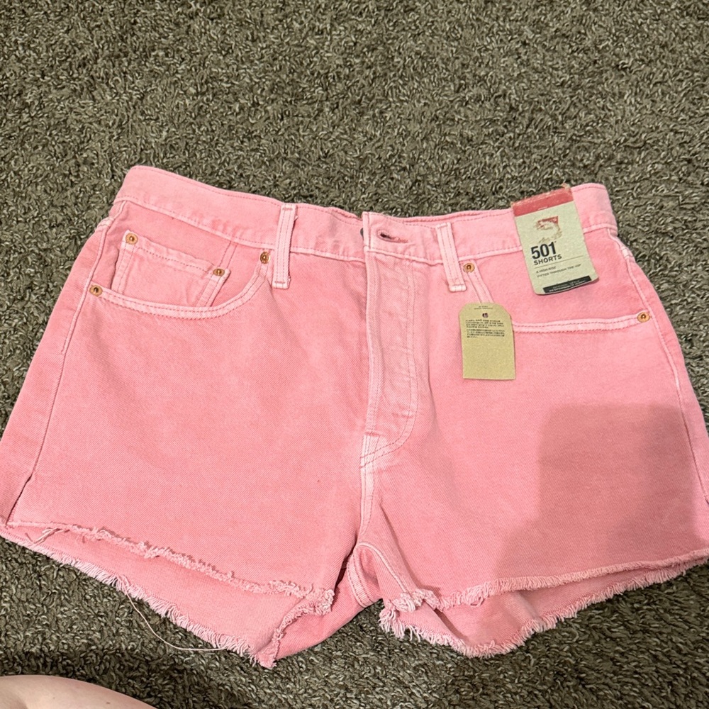 Levi's Women's Vibrant Pink Jean Shorts